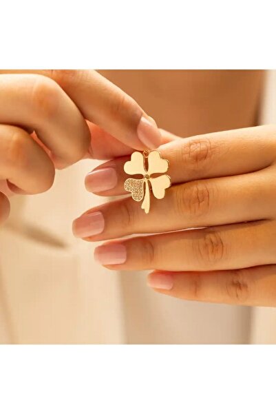 Çgk Çiğdem Gürel Kuyumculuk Yonca Altın Kolye Ucu