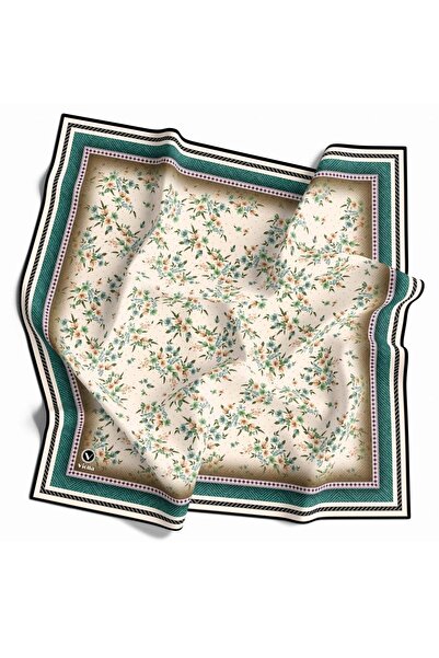 VİOLLA Eșarfă din twill pentru femei (FĂRĂ MĂTASE) Verde mentă închis