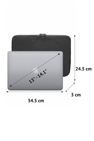 Beutel MacBook Air، UltraBook، Notebook مقاس 13-14-14.1 بوصة - قماش مقاوم للماء وغطاء بسحاب