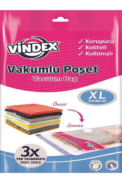 Vindex Vacuum Bag Xl Size Single 55*90 Cm