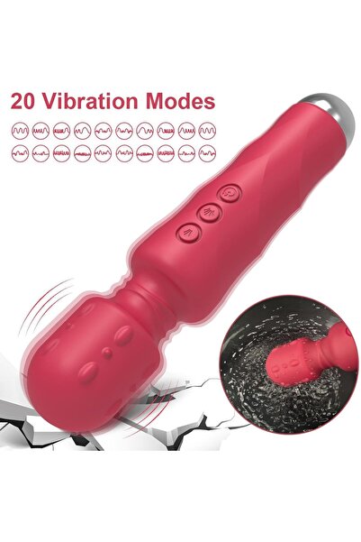 YYB Vibratör Güçlü Dildo Klitoris Kadınlar için Meme Antialerjik 20 Hız Yetişkin Seks Şarjlı Su Geçirmez