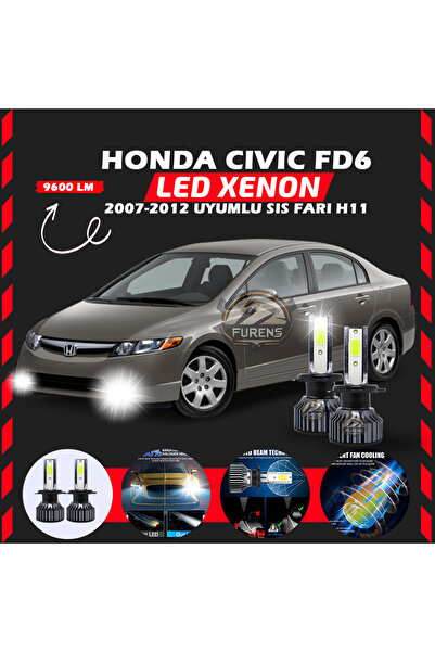 SHOOPLAA Honda Civic FD6 2007-2012 Sis Farı Uyumlu Şimşek Etkili Led Xenon Pro Series H11