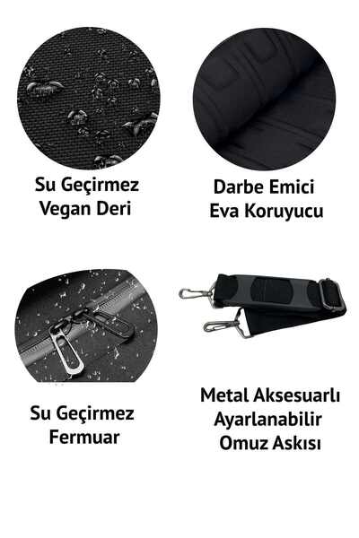 Beutel Vegan Leather 15,6" - 16,1" Χαρτοφύλακας Laptop Notebook MacBook Τσάντα υπολογιστή