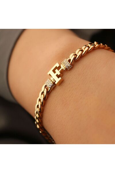 Çgk Çiğdem Gürel Kuyumculuk F Harfi Gurmet Altın Bileklik