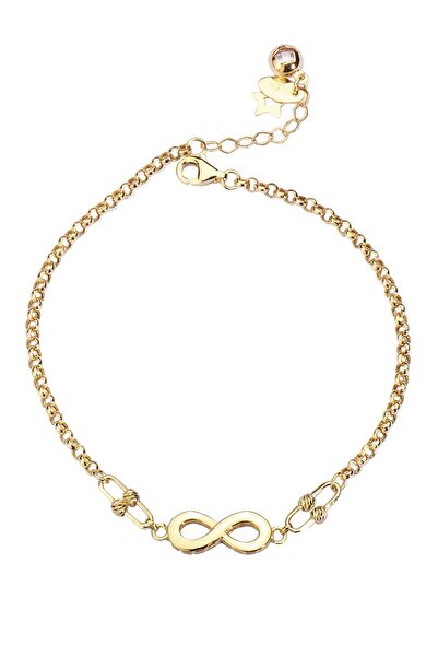 Çgk Çiğdem Gürel Kuyumculuk Sonsuzluk Doç Zincirli Dorikalı Altın Bileklik