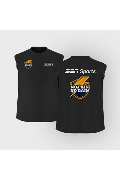 SSN Sports Style Nutrition Fitment Sleeveless Slim Fit Crew Neck T-shirt