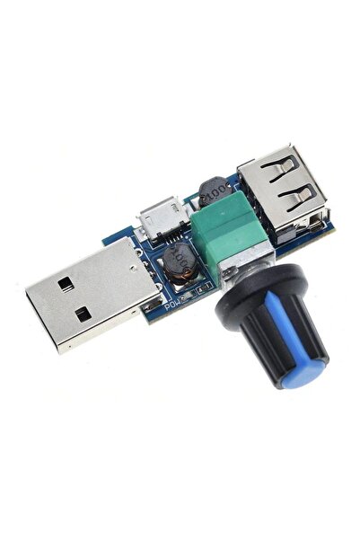 TLS Robotik USB Fan Hız Kontrol Sürücüsü Regülatör Modülü DC 4-12V to 2.5-8V 5W