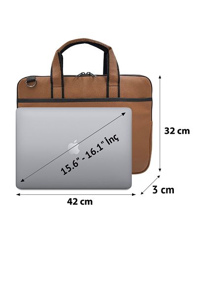 Beutel Vegan Leather 15.6" - 16.1" Papercase Laptop Notebook MacBook Computer Bag