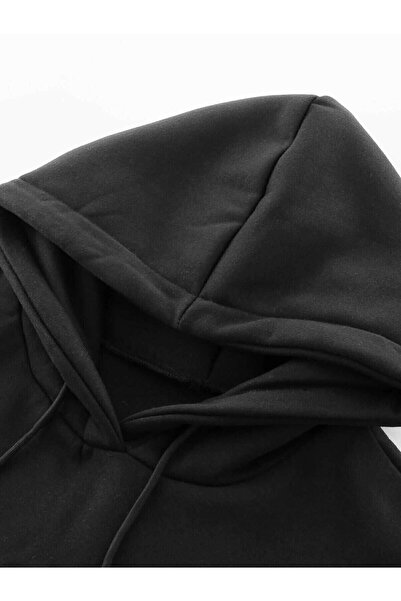 Know Unisex Hooded Black Oversize Sweatshirt Printed Osaka