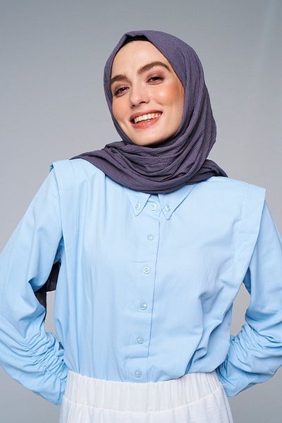 Modakaşmir Şal cu model încreţit