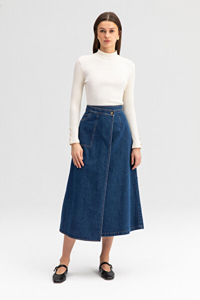 Touché Privé Double-breasted Denim Skirt