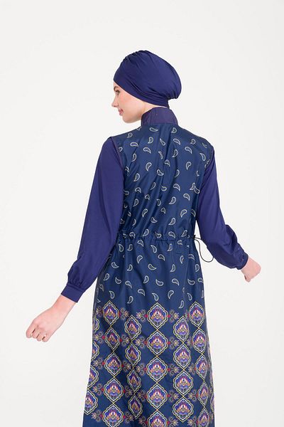 Estiva Esti̇va - Long Sleeve Swimsuit with Square Collar and Bonnet