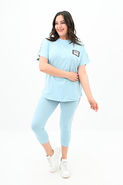 Koza Butik طقم لباس ضيق نسائي مقاس كبير - 3697-23