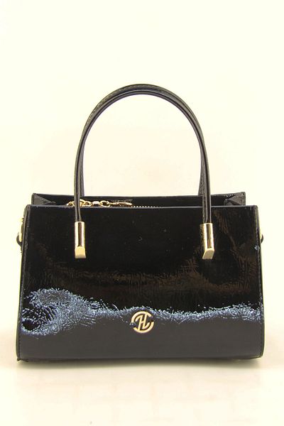 HNB Black Patent Leather Women's Evening Dress Bag