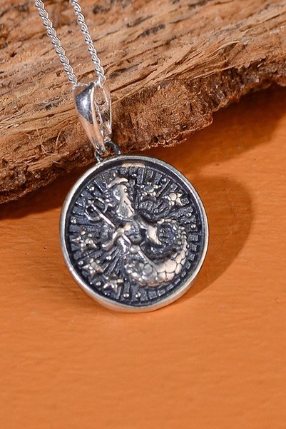Ebrar Silver Gümüş Kova Burcu Kolye 925 Ayar Gümüş Kova Burç Unisex Kolye