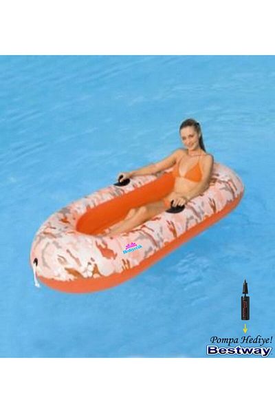 hediyecik Bestway Patterned 2-Person Inflatable Boat 196x114 Cm