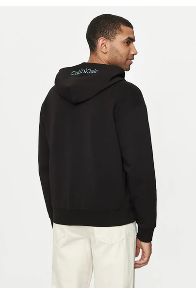 Calvin Klein Men's Black Sweatshirt - Long Sleeve, Hoodie and Zipper K10K113088-BEH
