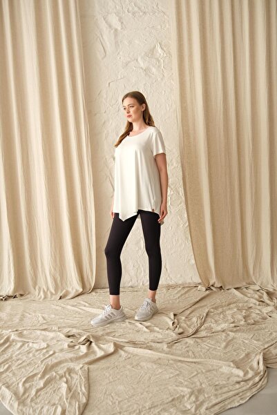 sares Women's White T-Shirt Single Piece