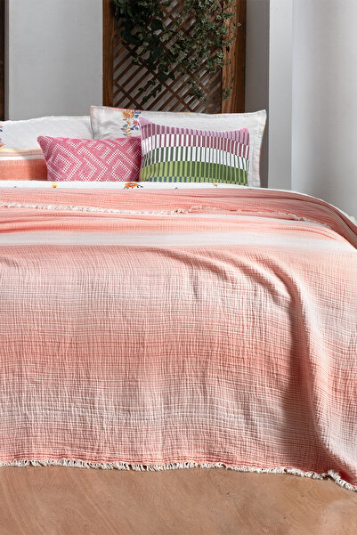 Sarev Nelson Somon Tek Kişilik %100 Pamuk Yatak Örtüsü Seti