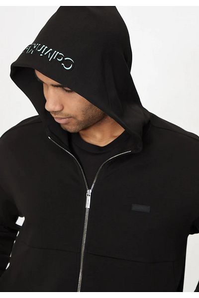 Calvin Klein Men's Black Sweatshirt - Long Sleeve, Hoodie and Zipper K10K113088-BEH