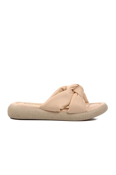 AYAKMOD Papuci de damă crem - Model 0708