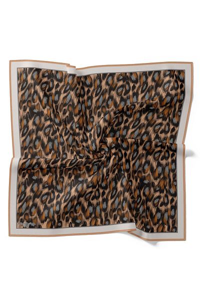 Levidor Αθλητικό κασκόλ από βαμβακερό σχέδιο Leopard