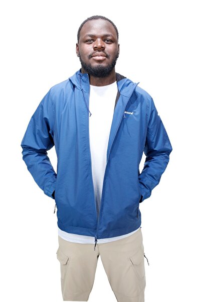 Shinzone Erkek Suya ve Rüzgara Dayanıklı Mavi Yağmurluk