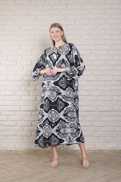 mervemoda Plus Size Women's Summer Woven Dress