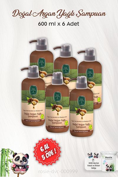 Eyüp Sabri Tuncer Eyüp Sabri Tuncer Natural Argan Oil Shampoo - BUY 6 PAY 5 600 ml and ROSIE