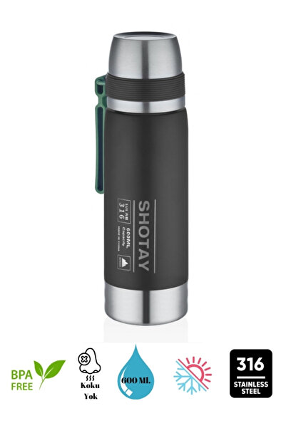 Shotay 316 Paslanmaz Çelik Stainless Steel Termos - 600 Ml.