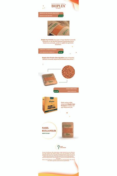 Bioplex Hair Care Protein - Special Product Against Weakness in Hair Lightening and Dyeing Processes 3x100 Gr - 3 Packs