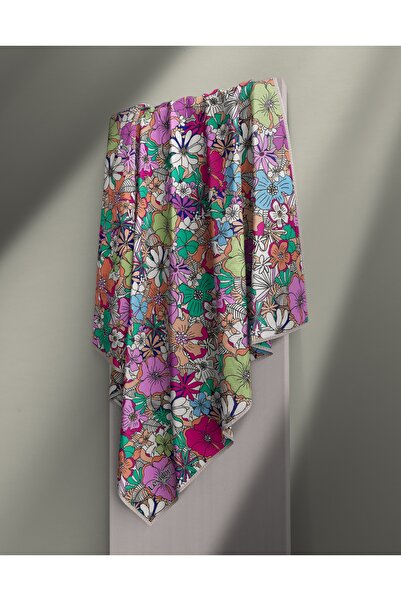 Levidor Бавовняний спортивний шарф з квітковим візерунком