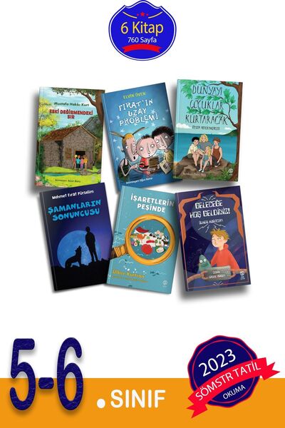 Sia Kitap 5-6. Sınıf Sömestr Tatil Kitapları Okuma Seti (6 Kitap - 760 Sayfa)