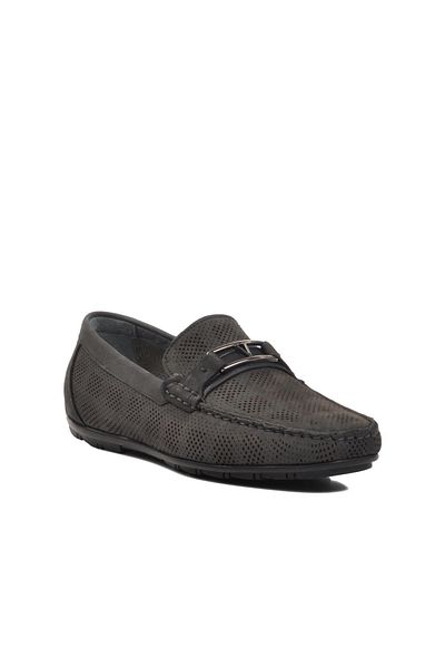 MARCOMEN 152-11087 Black Men's Loafer - Genuine Leather Nubuck Shoes