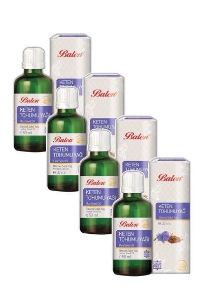 Balen Cold Press Flax Seed Oil - 50 ml, 4 Pieces
