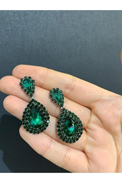 BEYOĞLU NİŞANTAŞI Taşlı Gelin Düğün Kina Nişan Nikah Abiye Küpesi