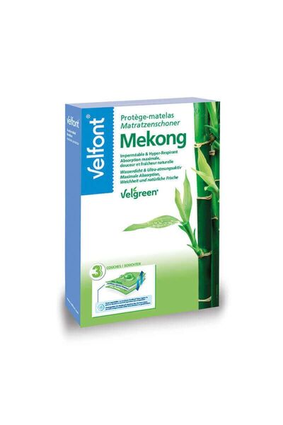 Yatsan Velfont Mekong Bambu Çift Taraflı Sıvı Geçirmez Alez 200x200x30