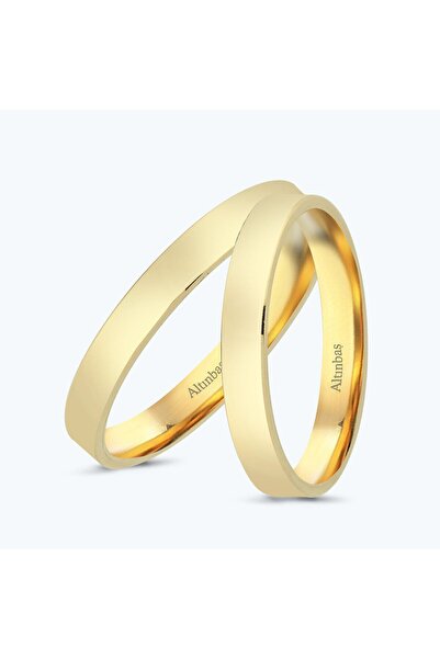 Altınbaş 14 Ayar Altın Unisex Düz Alyans 3 mm