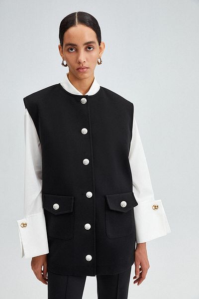 Touché Privé METAL BUTTONED COFFEE VEST