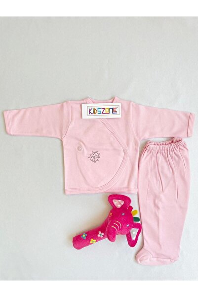 kidszone 2'li Yeni Doğan Alt Üst Takım Pamuklu Hediyelik Takım