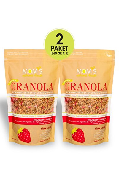 Mom's Natural Foods 2'li Çilek - Chia Granola 360 G