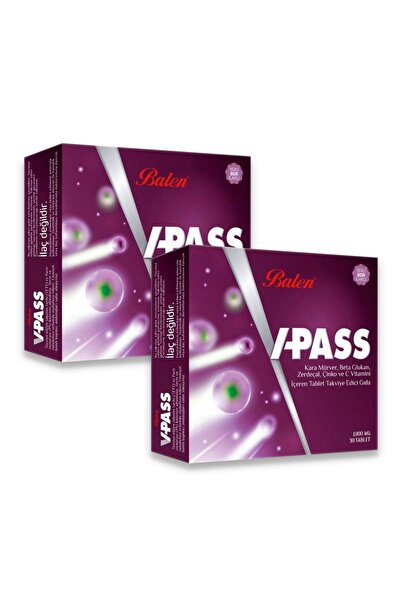 Balen مكمل غذائي على شكل حرف V 1000 مجم 30 قرص × 2 قطعة