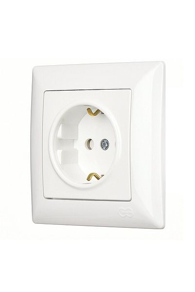Günsan Visage White Child Proof Grounded Socket