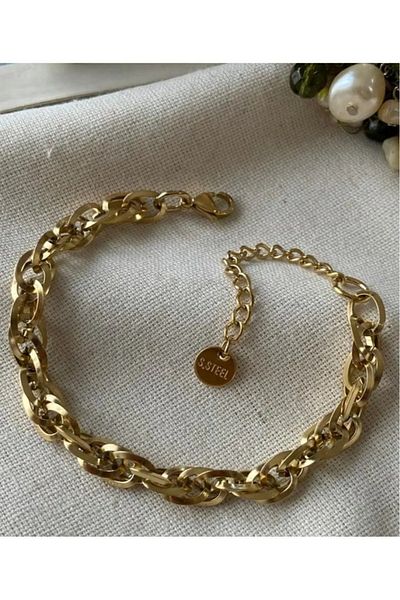 Sepetten Eve Gold Steel Spiral Bracelet