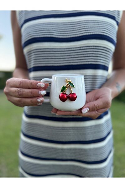 MeGgDecor Kirazlı Tombul 240ml Kupa