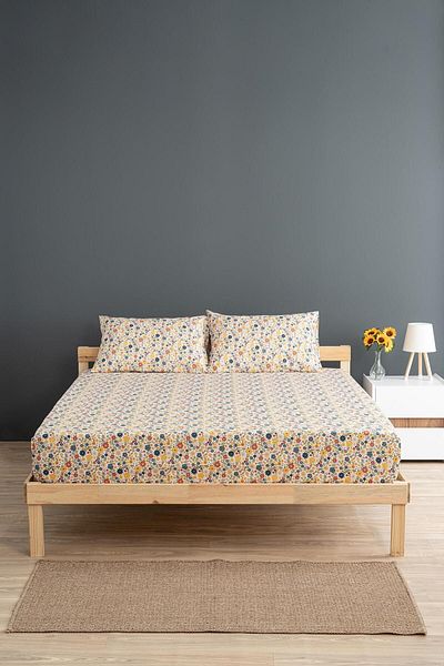 Soley طقم ملاءات قطنية مفردة من ليبرتي - 120x200 مطاط