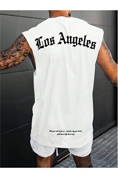 MOONBULL Los Angeles Printed Men's Sleeveless T-shirt
