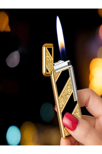 HK GİFT SHOP Yandan Çarklı ince lüx çakmak,hediyelik çakmak