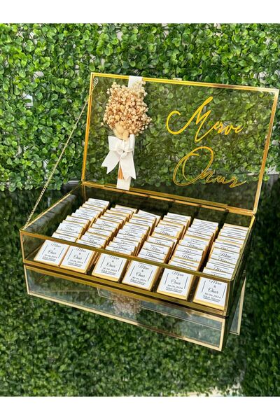 bt bera tasarım Kız İsteme Çikolata Cam Kutuda Söz Nişan Çikolata Kutusu Bebe...