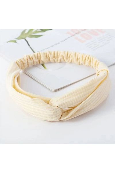 So Much Accesories Yellow Pastel Colored Soft Textured Crown/Headband